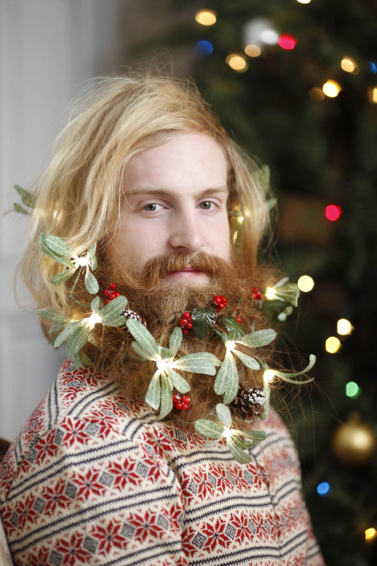 Рождественские украшения для бороды – новый модный тренд, взорвавший интернет beard baubles, christmas beards, украшения для бороды