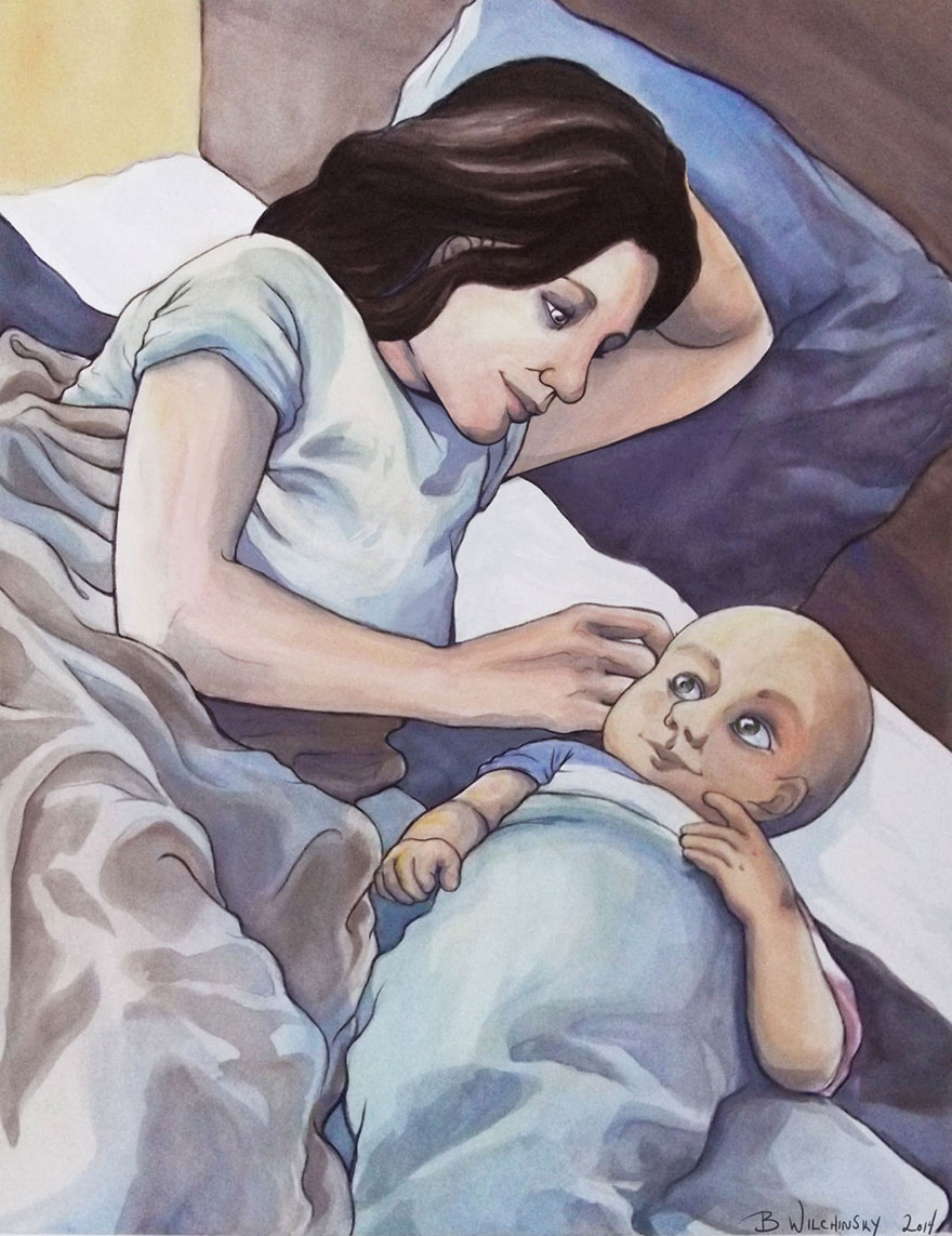 Муж попросил 24 художников, чтобы те перерисовали портреты его семьи ко дню рождения жены 24 художника перерисовали портреты семьи, Ernst Berlin reddit