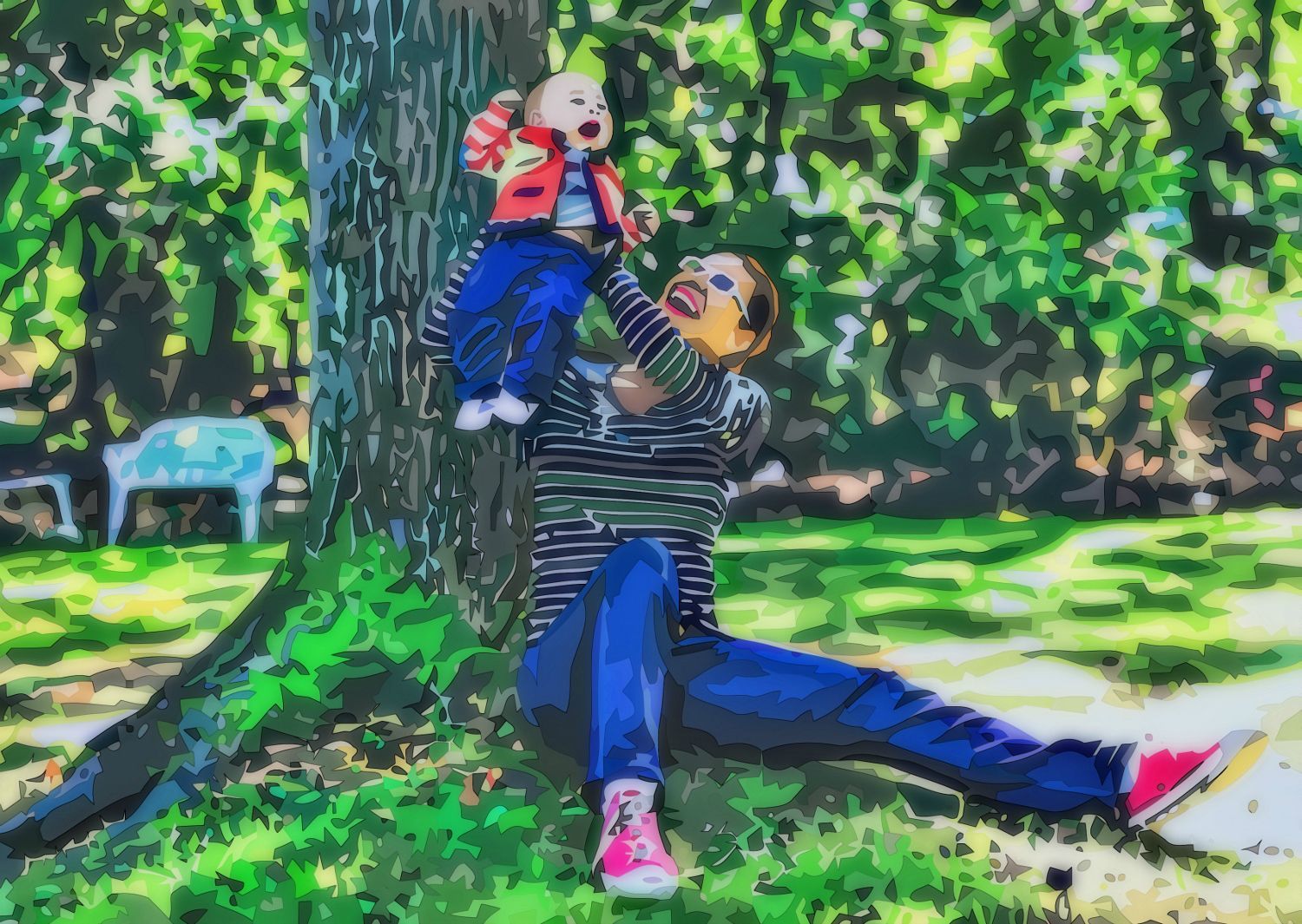 Муж попросил 24 художников, чтобы те перерисовали портреты его семьи ко дню рождения жены 24 художника перерисовали портреты семьи, Ernst Berlin reddit