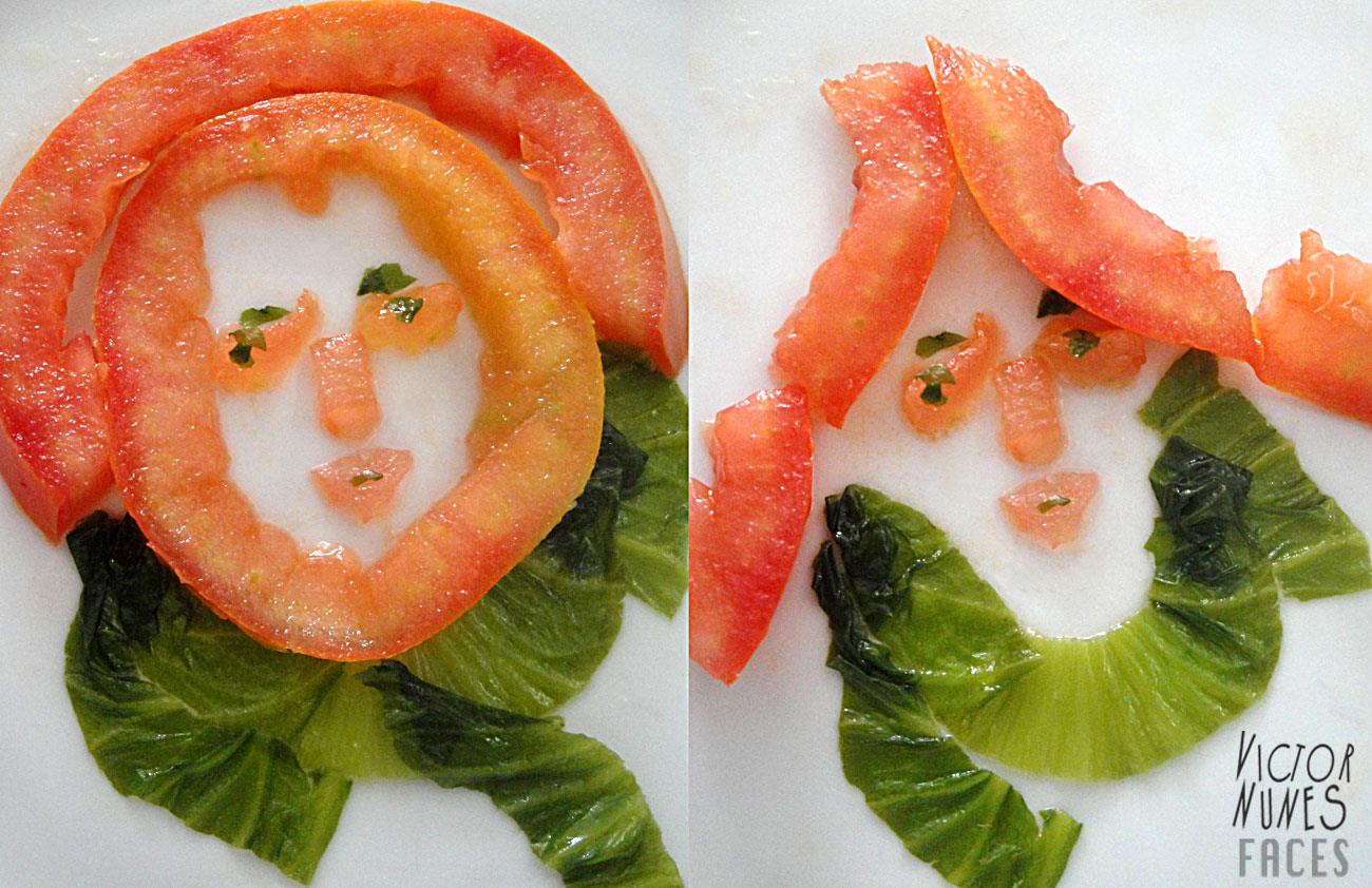 Художник создаёт милые, смешные и пугающие лица из всего, что он ест Виктор Нуньес, Victor Nunes faces, лица еда