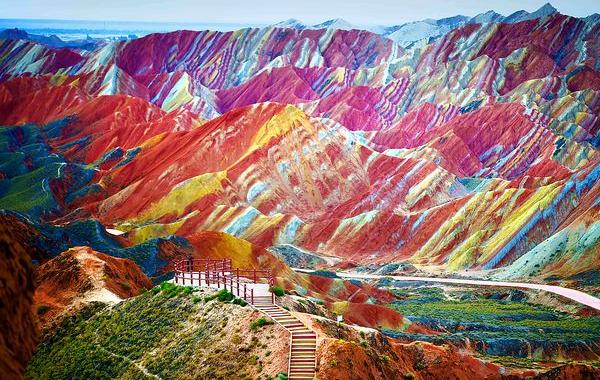 Цветные горы, геологическй парк, Чжанъе Данксия
