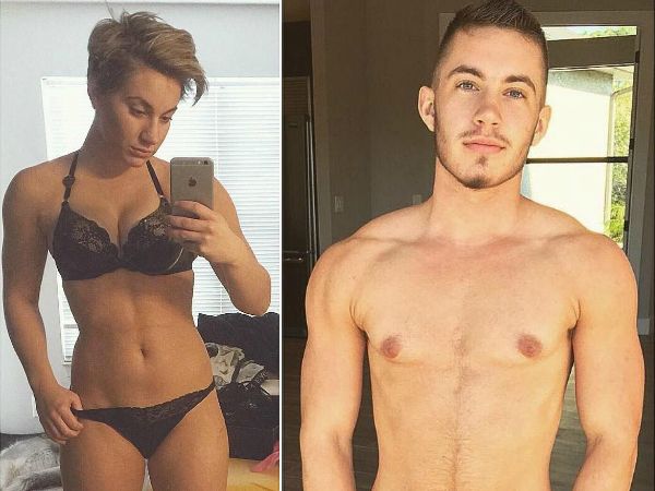 Трансгендер в купальнике до и после операции