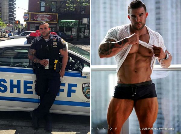 Мигель Пиментел, Miguel Pimentel, накаченный красавец полиция Нью-Йорка, на...