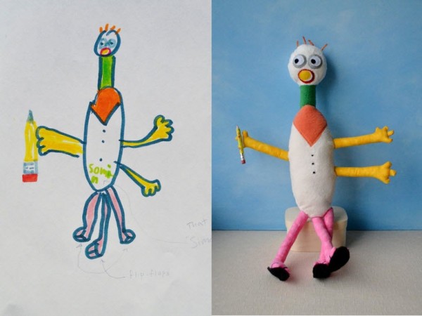 Игрушки по эскизам детских рисунков