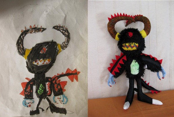 Игрушки по эскизам детских рисунков