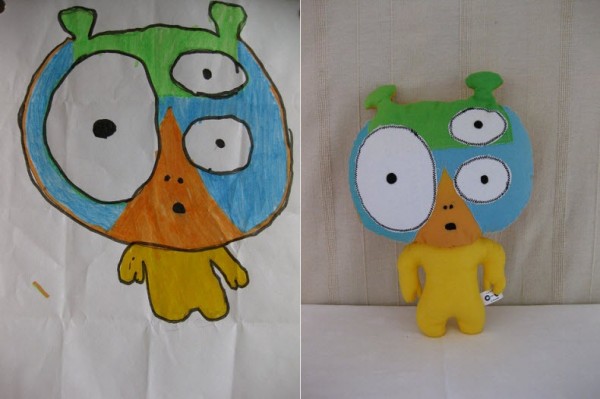 Игрушки по эскизам детских рисунков