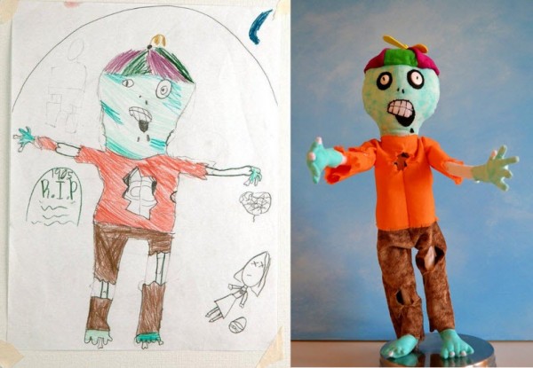 Игрушки по эскизам детских рисунков