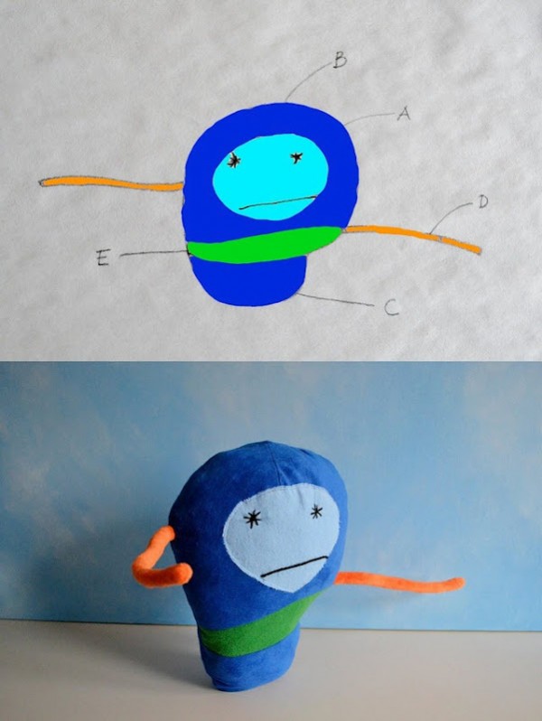 Игрушки по эскизам детских рисунков