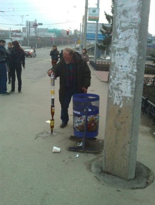 В России, смешные фото, тем временем