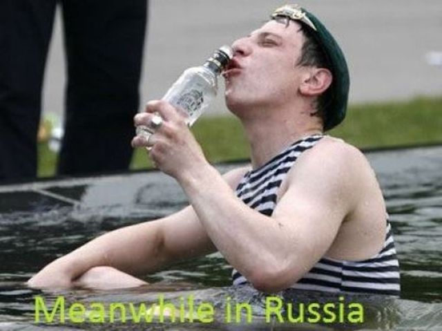 В России, смешные фото, тем временем