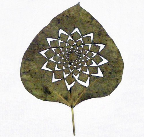 Резьба по листьям от испанского художника Лоренцо Дюрана