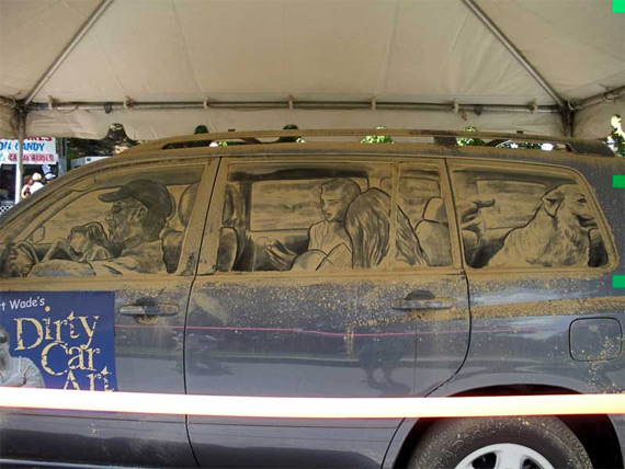 Рисунки на заднем стекле автомобиля