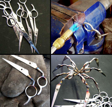 Пауки из ножниц