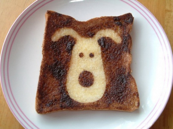 Рисунки на хлебе, тостах