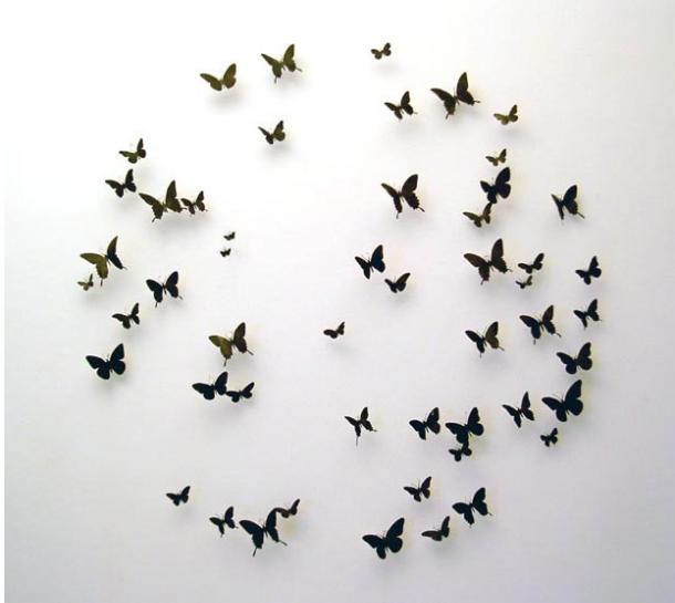 Бабочки из алюминиевых банок от Paul Villinski