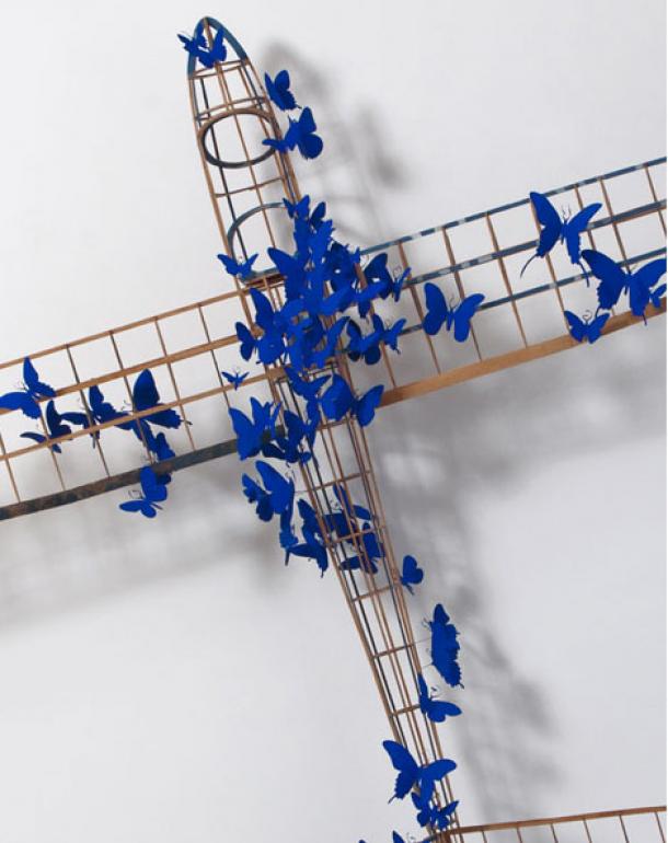 Бабочки из алюминиевых банок от Paul Villinski