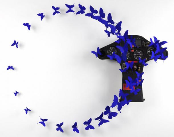 Бабочки из алюминиевых банок от Paul Villinski