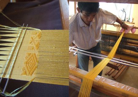 Паучье золото, ткань