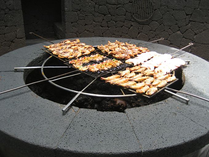 Приготовление еды на вулкане