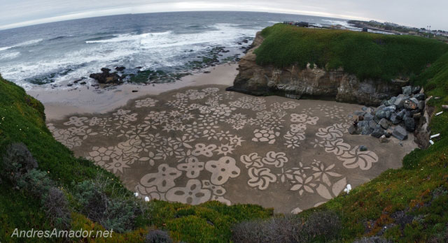 Работы художника на песке