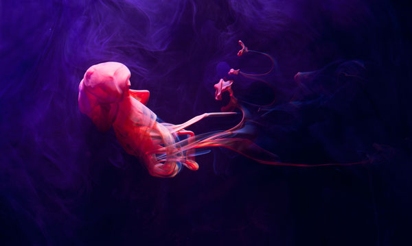 Краски, в стакане воды