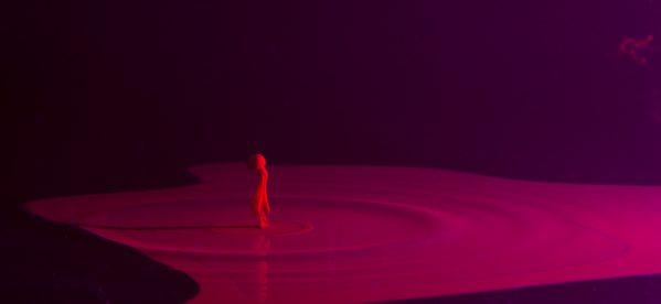 Краски, в стакане воды