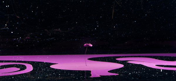 Краски, в стакане воды