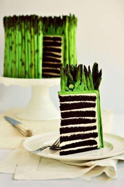 Сочная красота с сюрпризом, торт. спаржа