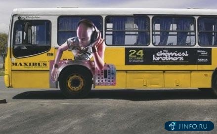 Креатив: рисунки на автобусах 