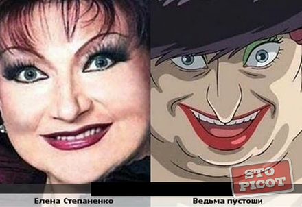 Забавные сходства мировых звёзд и персонажей мультфильмов, животных