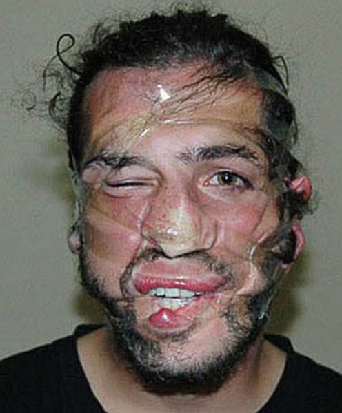 скотч, лицо, что можно сделать с лицом при помощи скотча