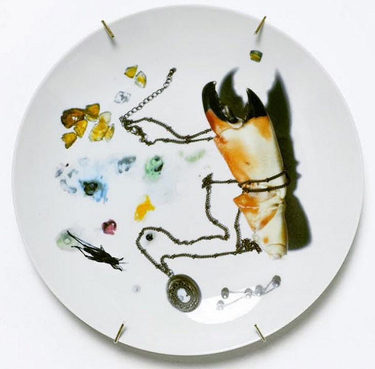  реалистичные, 3D рисунки, на посуде, patella antonello sandro roberto