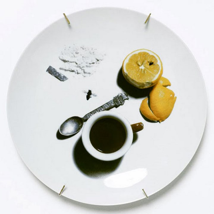  реалистичные, 3D рисунки, на посуде, patella antonello sandro roberto