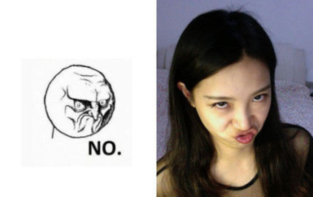 Интернет-мемы, исполнение, симпатичная, азиатская девушка, азиатка