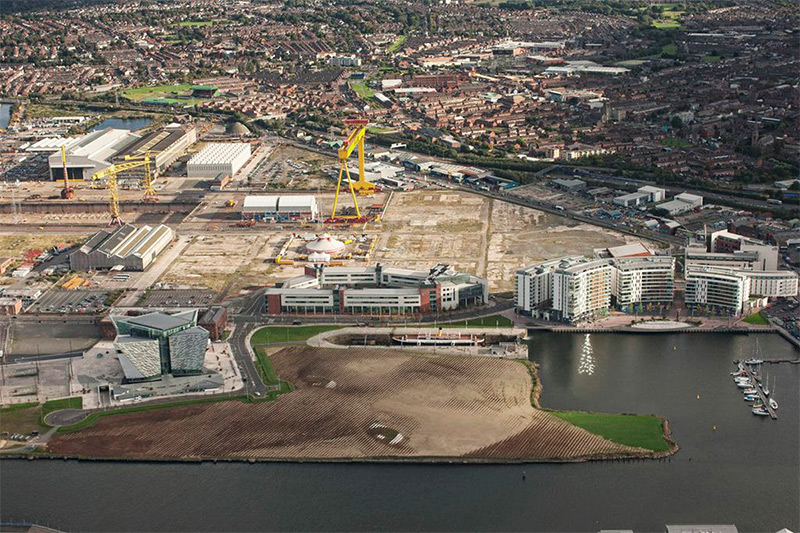 Гигантский портрет девочки на 11-акрах земли в Белфасте Гигантский портрет, неизвестной девочки, 11-акрах земли, Белфасте, Хорхе Родригес-Герада, Ирландия, Jorge Rodríguez-Gerada