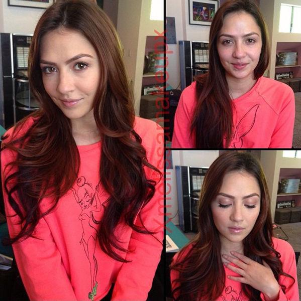 порнозвёзды, до и после, макияж 