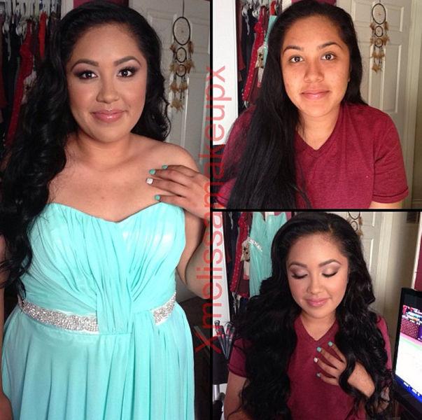 порнозвёзды, до и после, макияж 