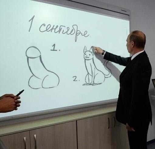 Владимир Путин озадачил школьников своим странным рисунком