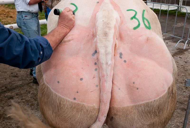 «Накаченные» быки, Бельгия, быки-мутанты, Belgian Blue cattle