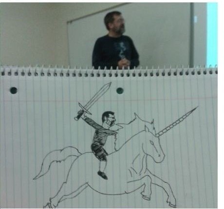 Студент рисовал на парах, карикатуры на преподавателя