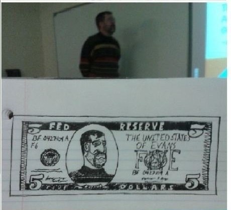 Студент рисовал на парах, карикатуры на преподавателя