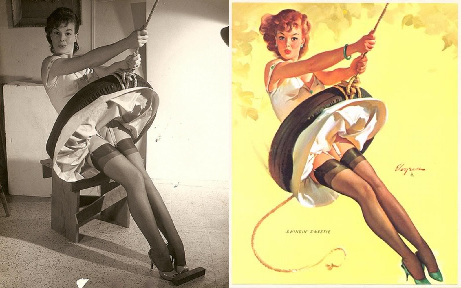Пин-ап иллюстрации Джила Элвгрена: фантазии и реальность Пин-ап, иллюстрации, Джил Элвгрен, Gil Elvgren, pin-up
