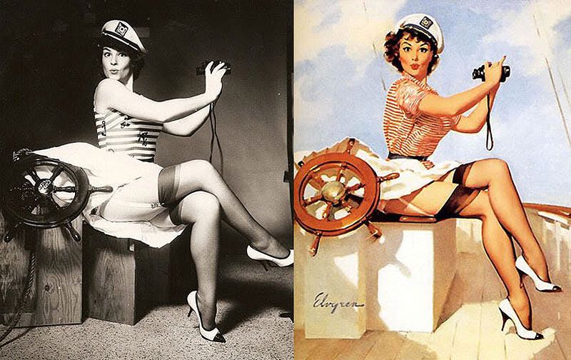 Пин-ап иллюстрации Джила Элвгрена: фантазии и реальность Пин-ап, иллюстрации, Джил Элвгрен, Gil Elvgren, pin-up