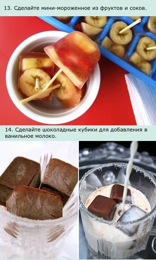 Способы, использование. форм для льда, в холодильнике, хранение, рецепты