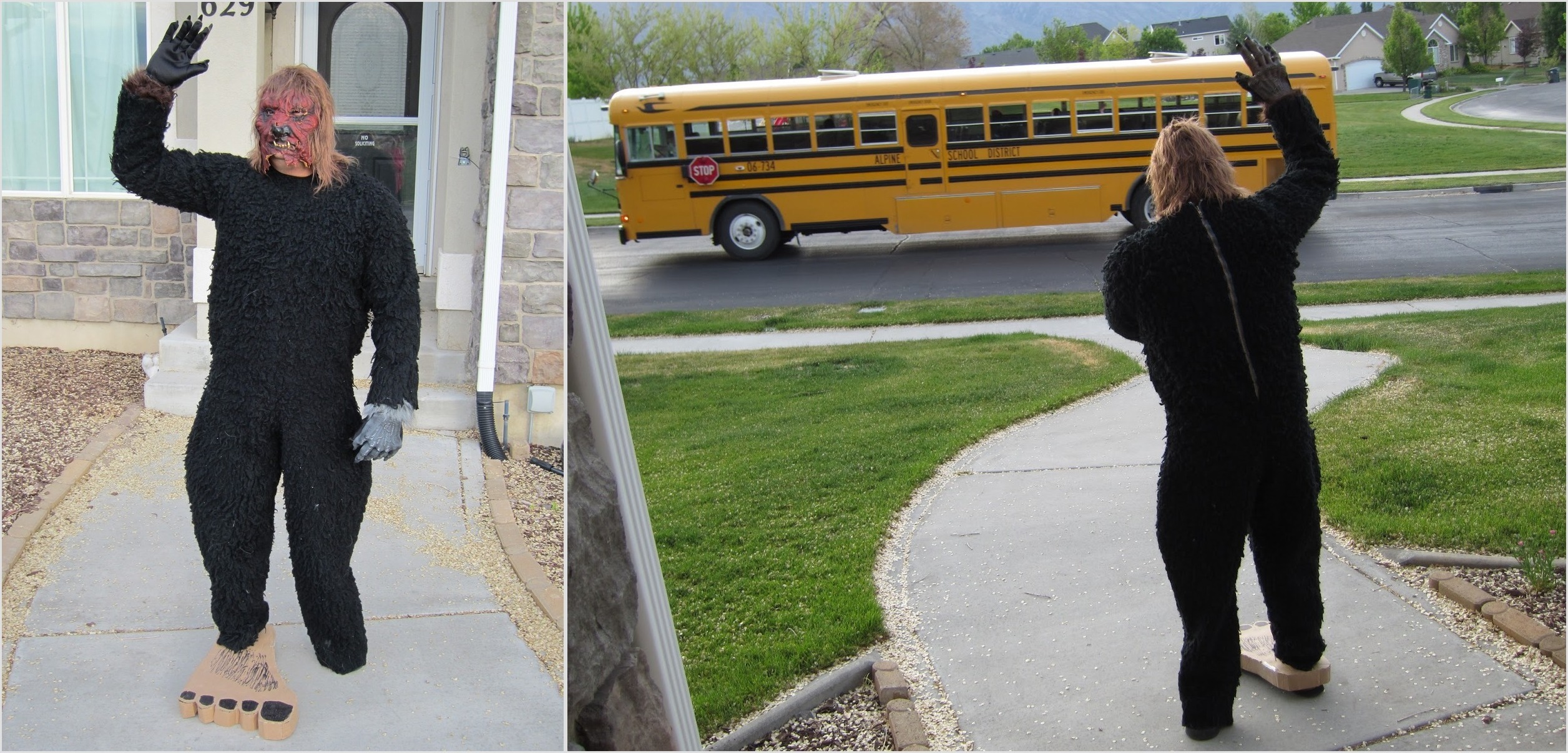 Дейл Прайс покажет, как надо провожать сына в школу