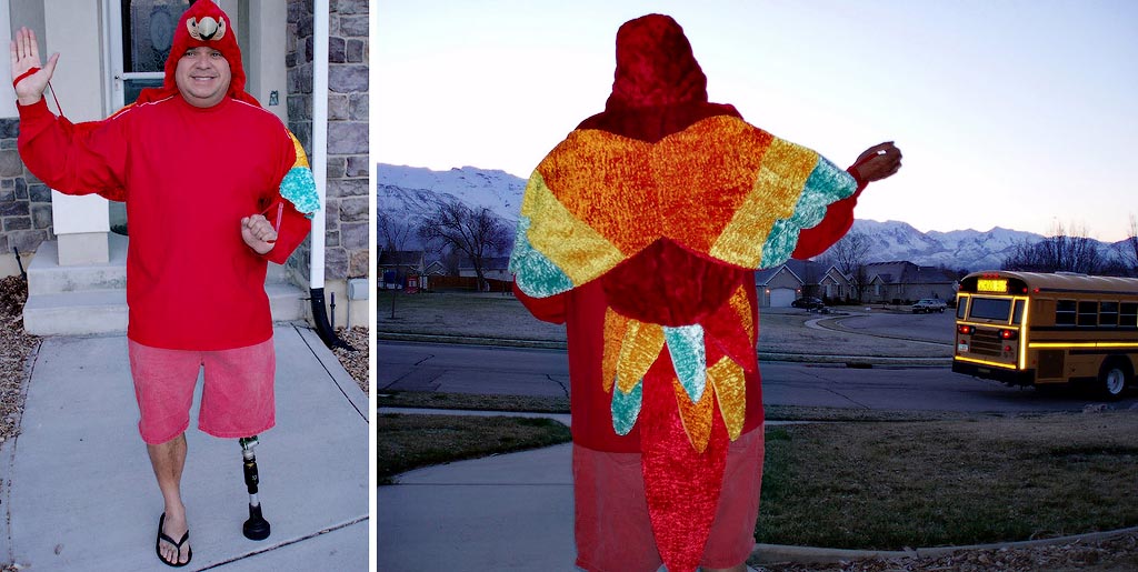 Дейл Прайс покажет, как надо провожать сына в школу