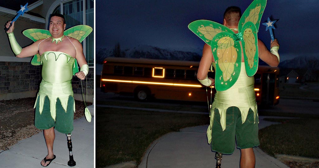 Дейл Прайс покажет, как надо провожать сына в школу