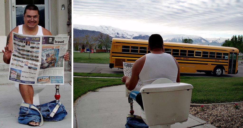 Дейл Прайс покажет, как надо провожать сына в школу