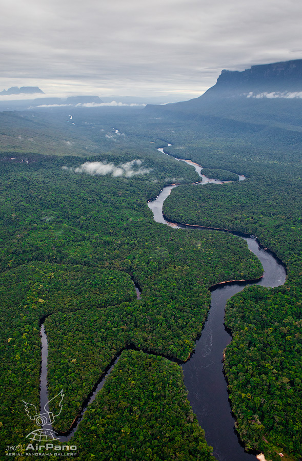 Панорама, самый ,высокий, водопад, Анхель, фотограф, Дмитрий Моисеенко