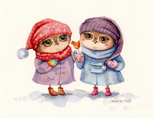 Инга пальцер,совята, милые совы